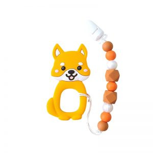 Baby-Teething-Clip-Set---Shiba-Orange