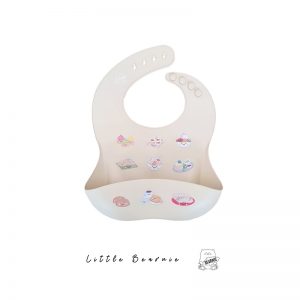 LittLittle Bearnie Silicone Bib - SG Local Foodies | Little Bearniele-Bearnie-Silicone-Bib---SG-Local-Foodies-Latte