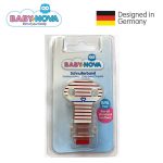 34122 Baby Nova Pacifier Holder - Red Stripes - Baby Nova - Oceanokidz