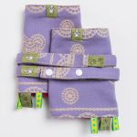 Drool Pads & Reach Straps Set, (100� cotton)t - PLUM LACE2 (1)