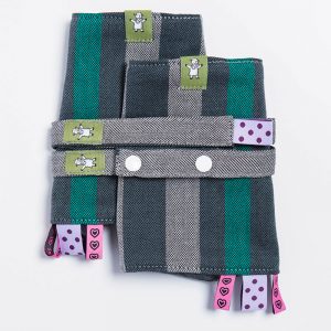 Drool Pads & Reach Straps Set, (60� cotton, 40� polyester) - SMOKY - MINT2 (1)