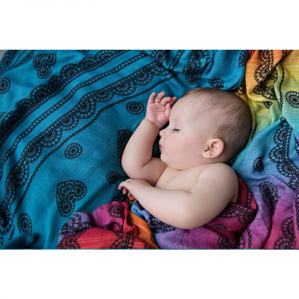 LennyLamb Muslin Square 70x70cm - RAINBOW LACE DARK (6)