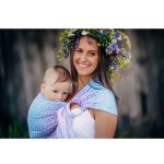 LennyLamb Ring Sling with Gathered Shoulder - Big Love - Wildflowers (Jacquard Weave 60% Cotton, 40% Bamboo) (3)