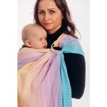 LennyLamb Ring Sling with Gathered Shoulder - LittleLove - Candyland (Jacquard Weave 80% Cotton, 20% Bamboo) (3)