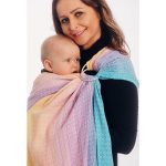 LennyLamb Ring Sling with Gathered Shoulder - LittleLove - Candyland (Jacquard Weave 80% Cotton, 20% Bamboo) (5)