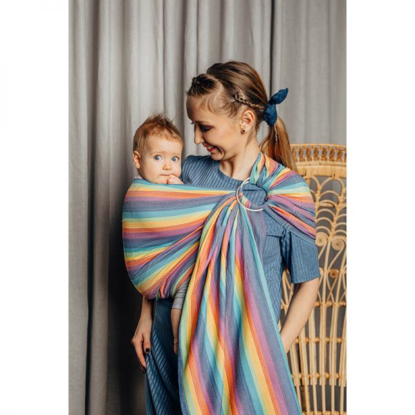 LennyLamb Ring Sling with Gathered Shoulder - Luna (Broken Twill Weave 100% Cotton) (7)