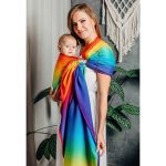 LennyLamb Ring Sling with Gathered Shoulder - Rainbow Baby (Jacquard Weave 100% Cotton) (5)