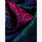 LennyLamb Swaddle Blanket 120x120cm - PEACOCK'S TAIL - BLACK OPAL (2)