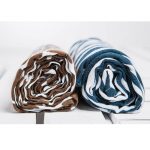 Lennylamb Swaddle Blanket Set 120x120cm - Zebra Navy Blue & White, Giraffe Brown & Cream (3)