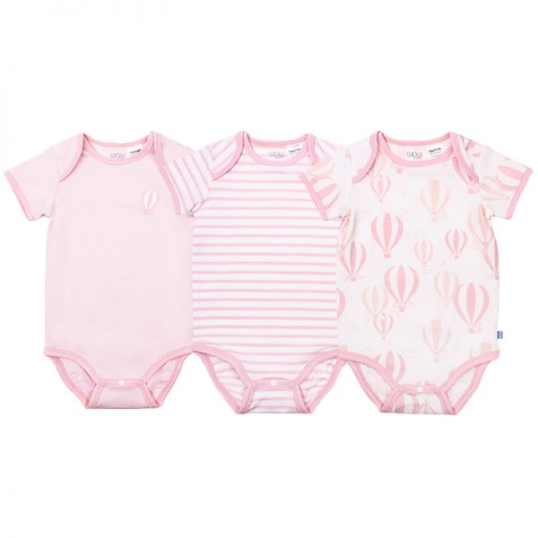 Love From Above 3pc Baby Romper Bundle Set (Pink)