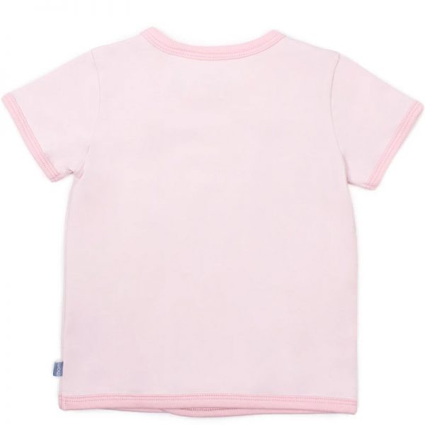 Love From Above Front Snap Baby Short Sleeve Set (Pink) (2)