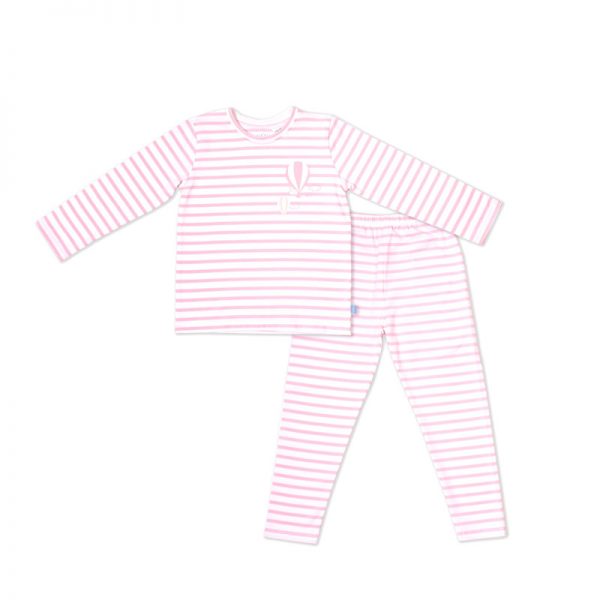 Love From Above Long Sleeve Toddler Jammies Set (Stripy Pink)