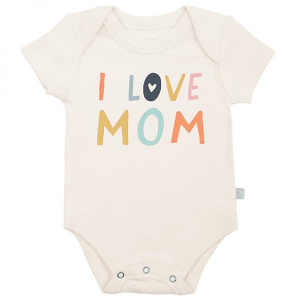 I LOVE MOM ORGANIC BODYSUIT (1) - Baby Bunnies