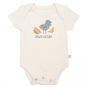 Newly Hatched Organic Bodysuit (1) - Baby Bunnies