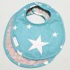 Grey Minky Shining Stars Bib