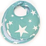 Light Blue Minky Shining Stars Bib