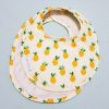 Lucky Pineapples Bib with light cream Minky