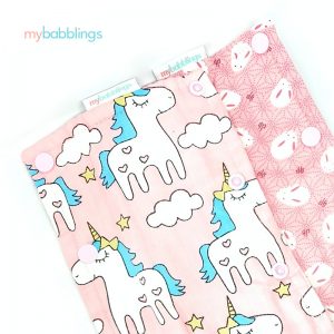 Pink Double Prints (Magical Unicorn and Mochi Rabbit)