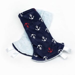 Ship Ahoy Droolpads with light blue Minky