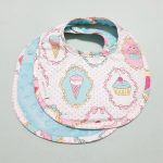 Tiffany Blue Minky Dreamy Cupcakes Bib