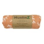 Bamboo_Organic Cotton Soft Muslin Swaddle Blankets ExLarge Muslin Square 120x120cm (Laurel Leaf)