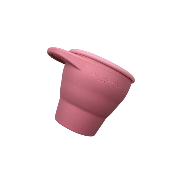 Collapsible Snack Cup Dusty Pink- Fat Rabbit Baby