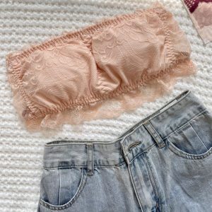 Envy Her Ganelle Anti Slip Strapless Lace Bralette (Peach Tea) (2)